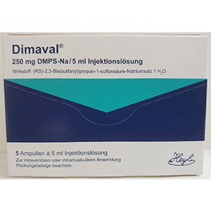 Medication box with the name Dimaval.
